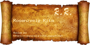 Rosenzveig Rita névjegykártya